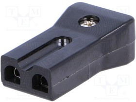 WZ-01, Разъем: питания AC, вилка, 3А, 230ВAC, IEC 60320, на провод, пайка