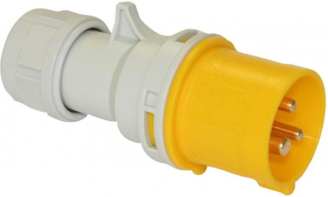013-4, Разъем: питания AC, вилка, "папа", 16А, 110ВAC, IP44, Конф: 2P+PE