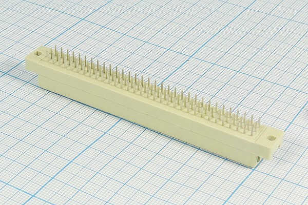 Разъем (прямоугольный соединитель) DIN41612 розетка, шаг P2.54, контакты 96HP[A+B+C], D33-96F1DL