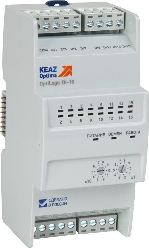 Модуль дискретного ввода OptiLogic L-DI-16 КЭАЗ 288026