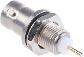 J01003A1221, jack Panel Mount BNC Connector, 75, Solder Termination, Straight Body