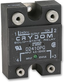 D2410PG, Твердотельное реле, 10 А, 280 В СКЗ, Панель, Винт