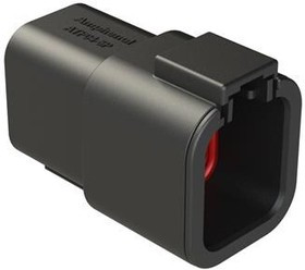 ATP04-6P-BLK, Automotive Connectors 6-Position Receptacle, Male, Black
