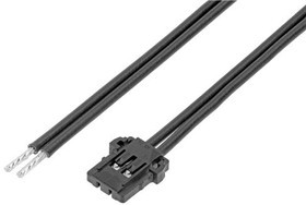 219657-2021, Rectangular Cable Assemblies Pico-Lock F-S OTS Cbl Assy SR 100mm Au 2Ckts Blk