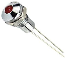 L63DR2L, LED Panel Mount Indicators LED 2.1V Leads Red PMI RND .24"