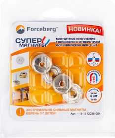Магнитное крепление Forceberg с отверстием для самореза A20, 4 шт