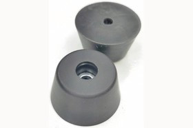 RL-SR-40x33x35, Ножка приборная коническая, армированная шайбой, ø40мм, высота 35мм; Q-15715 ножка прибор 40x35\h-15,0/отв 8,0\резин\конус\