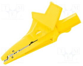 SAK6675NI-GE, Зажим "крокодил", 36А, желтый, Диап.захвата: макс.32мм, 1кВ