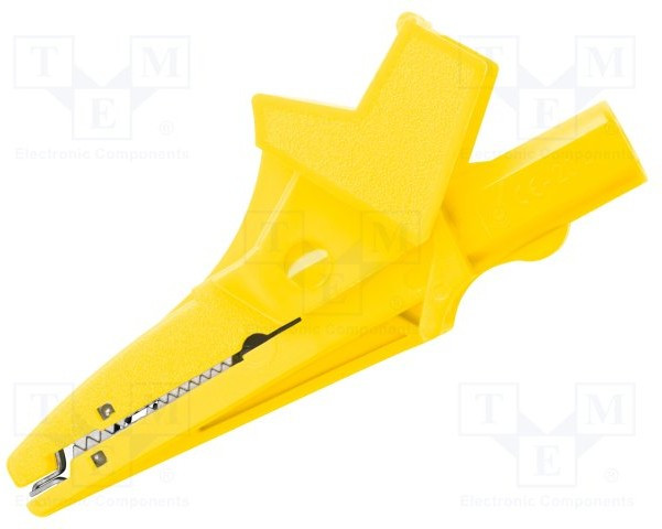 SAK6675NI-GE, Зажим "крокодил", 36А, желтый, Диап.захвата: макс.32мм, 1кВ