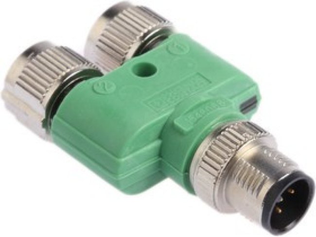 1546068, 5 Pole M12 Plug to 5 Pole M12 Socket Adapter 1546068, 5 Pole M12 Plug to 5 Pole M12 Socket Adapter