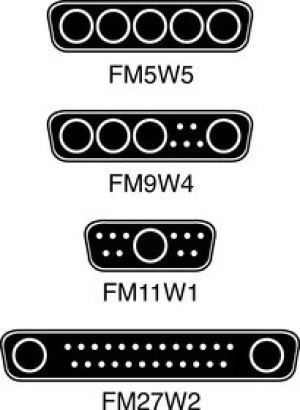 FM11W1P-K120 / 1731070102, FM 11 Way Panel Mount D-sub Connector Plug
