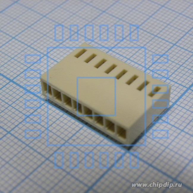 KLS1-2.54-08-H, (HU-08F), Розетка на кабель c контактами 2.54мм