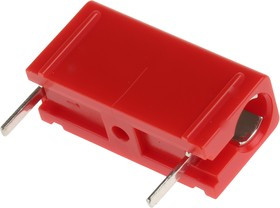 973582101, Red Female Test Socket, 4 mm Connector, Solder Termination, 16A, 60V dc, Tin Plating