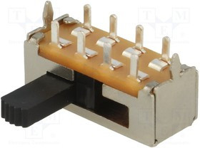 SL13213C, Переключатель: движковый, Пол: 3, DP3T, 1A/125ВDC, ON-ON-ON, THT