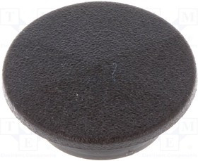 K21-BLK, Заглушка, пластмасса, распорным стержнем, черный, K21