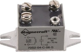 70S2-04-C-06-S, SSR, PANEL MOUNT, 280VAC, 30VDC, 6A