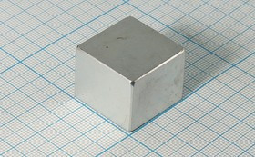 Магнит 25,0x25,0x20, параллелепипед, рабочая температура -60~80C, Ni, класс N35