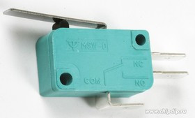MSW-02A-00-13S, Микропереключатель ON-(ON) с лапкой 13мм (16A 125/250VAC) SPDT 3P