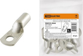 Наконечник медный луженый ТМЛ 95-12-16 ГОСТ 7386-80 TDM Наконечник медный луженый ТМЛ 95-12-16 ГОСТ 7386-80 TDM