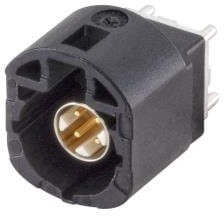 D4S12H-40MA5-A, RF Connectors / Coaxial Connectors Straight Plug PCB w/Housing T&amp;R Black