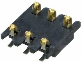 0788641001, Conn Battery 6 POS 1.6mm Solder ST SMD 6 Terminal 1 Port T/R