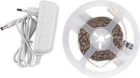 General Лента Светодиодная 5 метров с адаптером 7,2Вт 12В SMD5050 10мм 150 диодов 12 Лм/чип IP20 3000К Теплый белый свет 501622 GLS-5050-30-