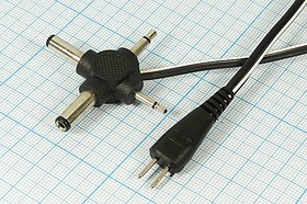Универсальный штекер питания DC - штекер 2P3.5, шнур 0,45м; №288 штек пит DC универ-штек 2P3,5\\\шнур0,45м\