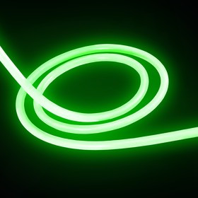 00-328, Лента светодиодная термостойкая, зеленый, 24В, 14.4Вт/м, 120SMD(2835)/м, IP68, цена за катушку 5м