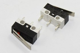 Микропереключатель , размер 13x 6 x 7, 1А, переключение ON-(ON), размер концевика L13, MSW-22