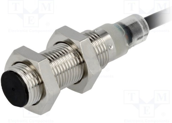 E2BM12KS02WPC12M, Датчик индуктивный, 10-30ВDC, М12, Подключение провод 2м, IP67