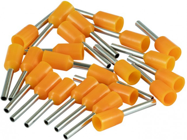 Наконечник-гильза Е0508, 0.5мм2, с изолированным фланцем, 25 шт./уп. 26685 3