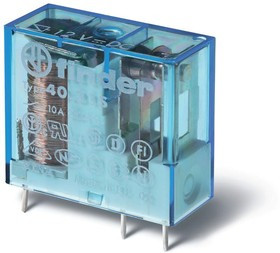 Реле миниатюрное универсальное электромеханич. монтаж на печатную плату или в розетку выводы с шагом 3.5мм 1CO 10А AgNi 230В AC RTII FINDER