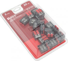 plc-smk-221-412b-20, Клемма СМК 221-412 с рычагом 2 отверстия 0.2-4.0 мм2 блистер (20 шт.) EKF PROxima