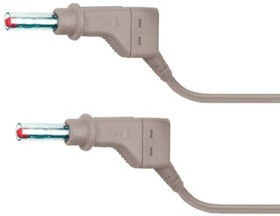 66.9407-050-28, Test lead, 32A, 600V, Grey, 50cm Lead Length
