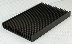 Охладитель (радиатор охлаждения) 200x132x 20, тип F37, аллюминий, BLA277-200, черный