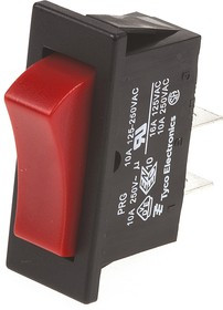 1634202-4, SPST, On-Off Rocker Switch Panel Mount