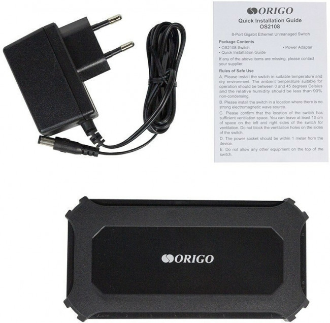 Коммутатор (свитч) Origo OS2108 Коммутатор (свитч) Origo OS2108