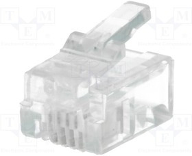 P127, Вилка, RJ11, PIN: 4, не экранированный, позолота, Конф: 6p4c