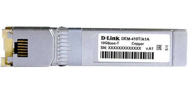 D-Link 410T/A2A Трансивер SFP+ с 1 портом 10GBase-T (до 80 м)