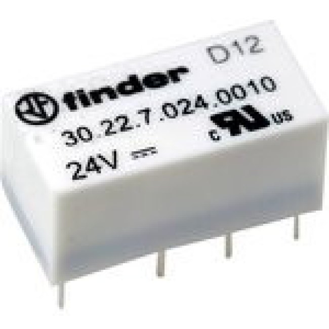 30.22.7.024.0010, Реле 2 переключ. 24VDC, 2A/250VAC DPDT