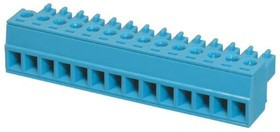TBP02P1-381-14BE, Pluggable Terminal Blocks Terminal block, pluggable, 3.81, plug, 14 pole, slotted screw, blue