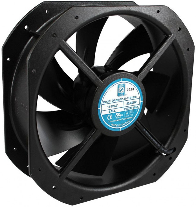 OA280AP-22-1WB1868, AXIAL FAN, 1300CFM, 73DB, 210W, 230VAC
