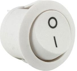 MP005727, Клавишный переключатель, С Защелкой, SPDT, Без Подсветки, Панель, Белый