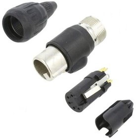 NC5FX-TOP, XLR Connectors 5P FCbl Conn Nickel/Gold TOP