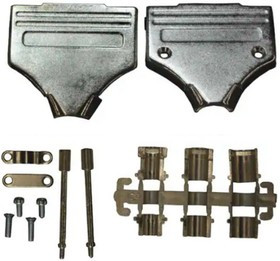 952-025-030R121, 952 Series Zinc D Sub Backshell, 25 Way, Strain Relief 952-025-030R121, 952 Series Zinc D Sub Backshell, 25 Way, Strain Relief