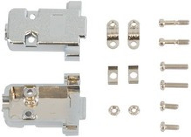 MHCCOV-09SC-MP, D-Sub metalized hood Poles 9