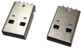RND 205-01043, USB-A Connector 2.0, Plug, USB-A 2.0, Straight, Positions - 4