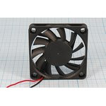 Вентилятор 60x60x10, напряжение 24В, ток 0,12А, выводы 2L, подшипник скольжения, FSY61S24H