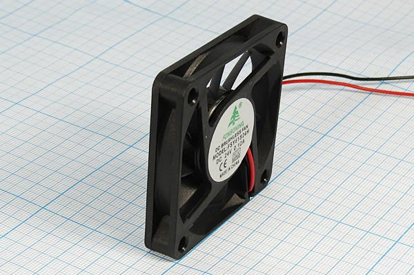 Вентилятор 60x60x10, напряжение 24В, ток 0,12А, выводы 2L, подшипник скольжения, FSY61S24H