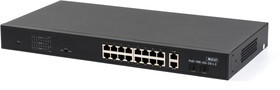 SKAT PoE-16E-2G-2S v.2 коммутатор PoE Plus, мощность 300Вт, порты:16-Ethernet, 2-Uplink, 2-SFP